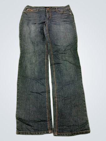 BEAU DAWSON Damen blaue Denim-Jeans
