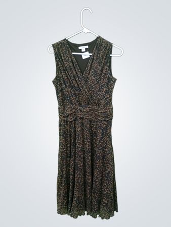 Coldwater Creek Damen braunes gemustertes ärmelloses Kleid