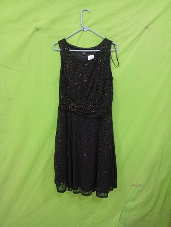 Perceptions New York schwarzes Glitzerkleid
