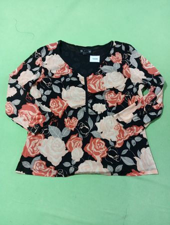 Style & Co. Floral Print Langarmshirt