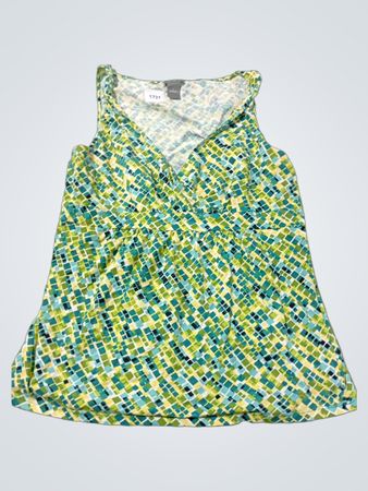 Ann Taylor ärmelloses Top mit geometrischem Muster