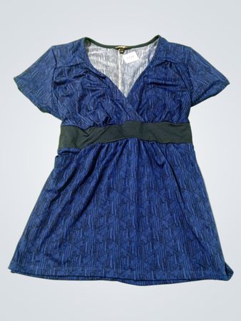 George Blue gemustertes kurzärmeliges Top