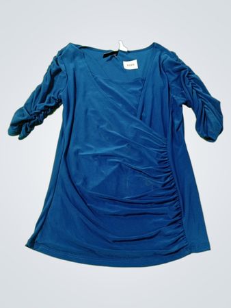 Jasmaxwell Petite Blau gerafftes Kleid