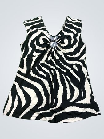 George Zebra-Print ärmelloses Top