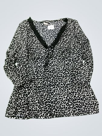 STUDIO Donatella Bluse mit Leopardenmuster
