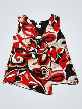 CATO Damen ärmelloses Top mit Swirl-Muster