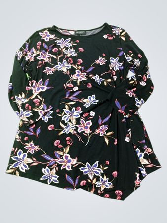 Liz Claiborne Karriere Blumenmuster Langarm-Tunika