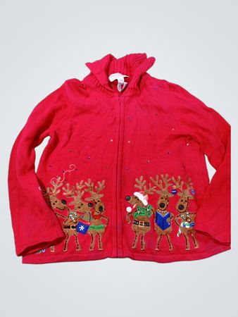 Tiara International Weihnachtskollektion Zip-Up-Pullover