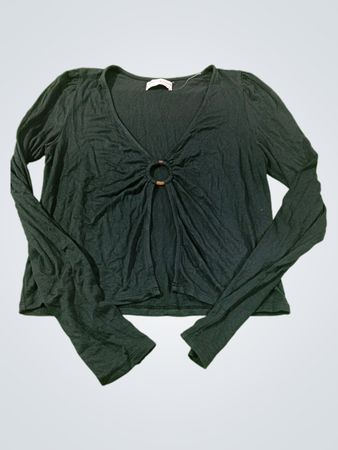 Urban Outfitters Schwarzes Langarm-Oberteil mit Ringdetail