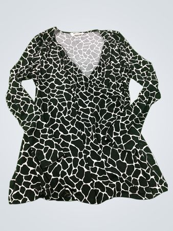 N GARD Collection Giraffenmuster V-Ausschnitt Top
