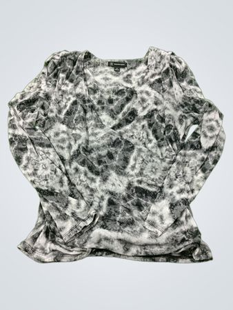 INC International Concepts Damen Langarm-Oberteil im Batik-Look