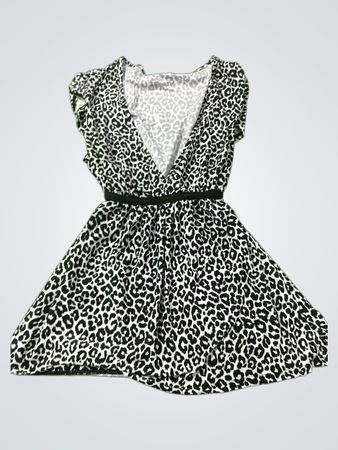 ORGANIC COTTON Schlafanzug Leopardmuster-Kleid