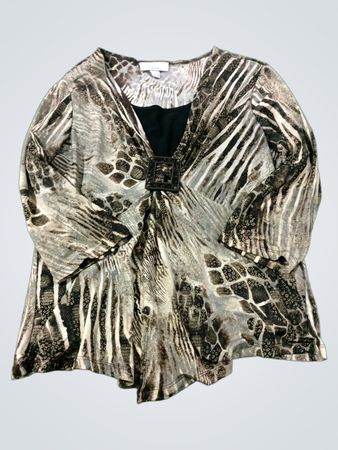 Dressbarn Damen Oberteil mit langen Ärmeln und Print