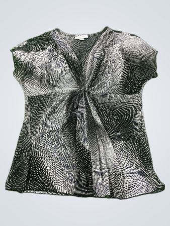 Dressbarn Damen-Top mit gedrehtem Vorderteil und Print