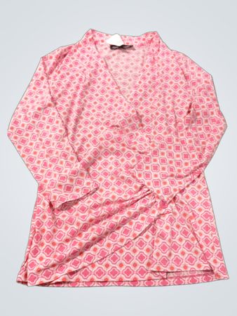 Jones New York Signature Pink Geometric Print Wickeloberteil