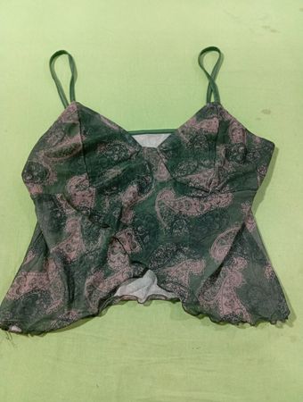 Grünes Paisley-Print-Camisole