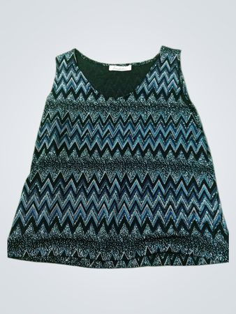 Tradition ärmelloses Top mit Zickzackmuster