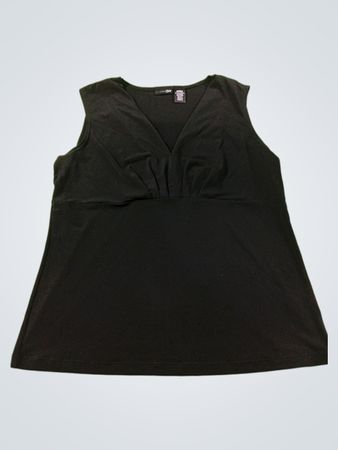 east5th Women's schwarzes V-Ausschnitt ärmelloses Top