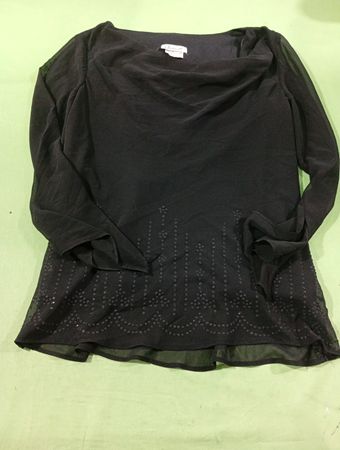 Jessica Black Paillettenverzierte, durchsichtige Bluse