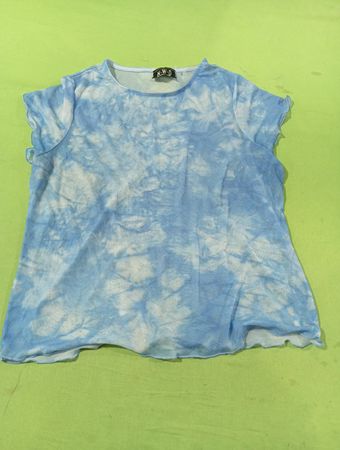 NWD New Woman Design Blau Batik-Mesh-Oberteil
