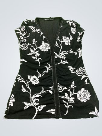 White House Black Market Floral-Print-Oberteil