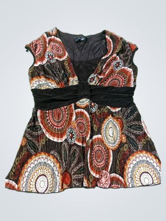 R&M Richards Elite Damen Braun Blumenmuster Oberteil