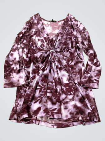 Daisy Fuentes Tie-Dye Langarm-Oberteil
