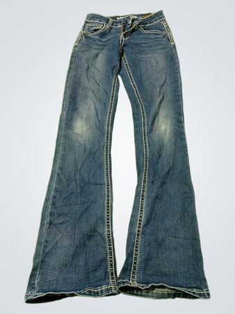 May Lillie Schlagjeans mit Kaktus-Stickerei