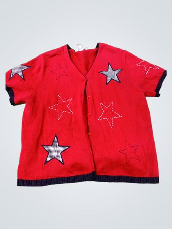 NORTON STUDIO Red Star Cardigan