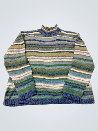 TIARA INTERNATIONAL Gestreifter Rollkragenpullover
