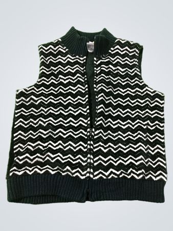 Talbots Damen Chevron-Muster Reißverschluss-Weste
