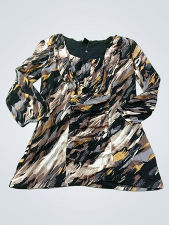 Style & Co Petite Damen Langarmshirt mit abstraktem Muster