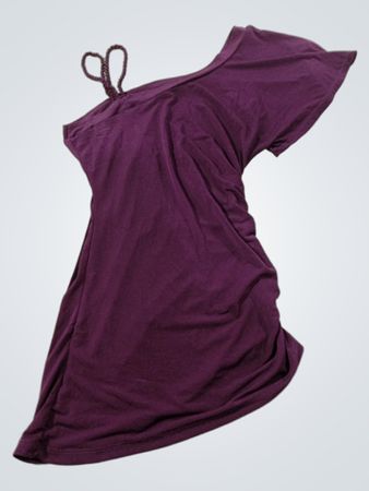 Phoebe Damen lila One-Shoulder gerafftes Kleid S/P
