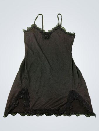 Spitzenbesatz-Negligé-Kleid