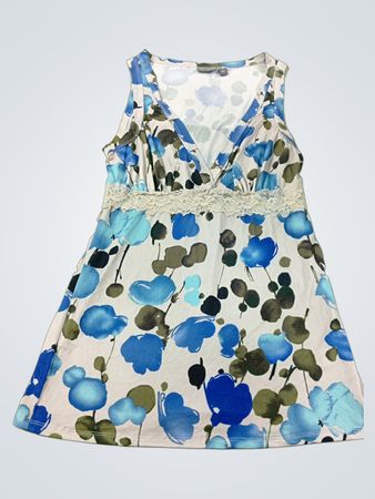 apt.9 intimates ärmelloses Kleid mit Blumenmuster und Spitzenbesatz