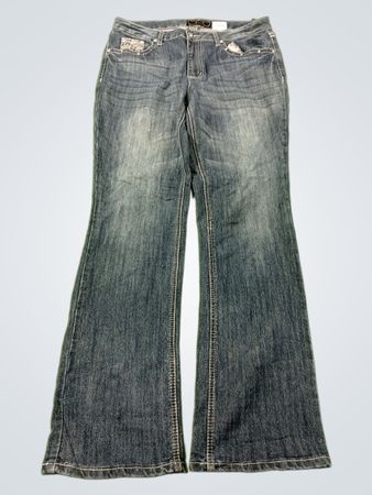 Cato Damen-Stiefelcut-Jeans mit verzierten Taschen