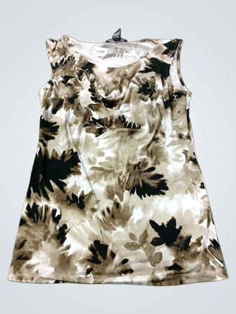 GRACE ärmelloses Top mit Wasserfallausschnitt und Blumenmuster