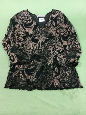 Dressbarn bedrucktes Langarm-Oberteil