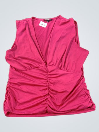 Wearever Pink gerafftes ärmelloses Oberteil