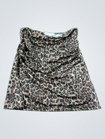 PULL&BEAR Leopard-Print gerafftes Bandeau-Top