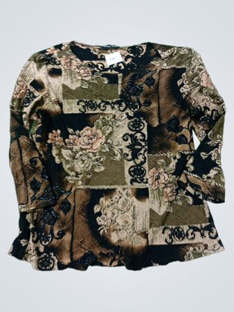 Brittany Black Damen Langarm-Shirt mit Aufdruck