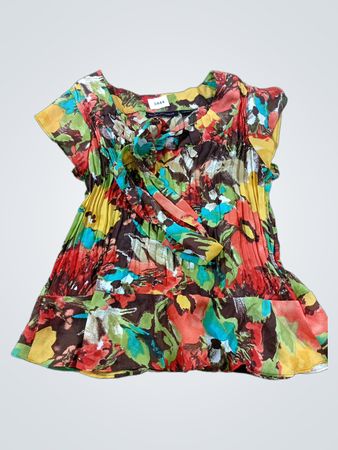 HAYLEY MATTHEWS Damen Bluse mit floralem Druck und Faltenlegung