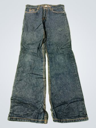 PONY STAR Blue Denim Jeans mit Flammen-Design