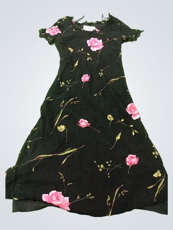 Jessica Howard Petite schwarzes Blumenkleid