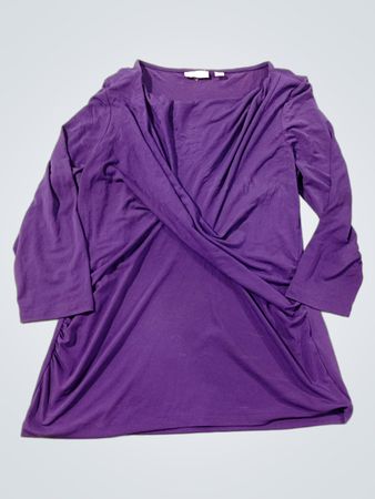 New York & Company Purple Stretch Top
