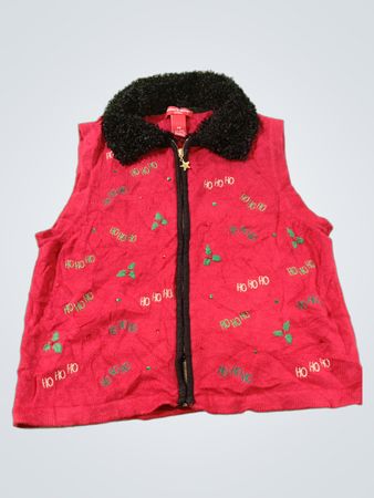 Fröhlich & Strahlend Petites Rote HO HO HO Weihnachtsweste