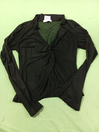 Skärhet Black Twisted Langarm-Top