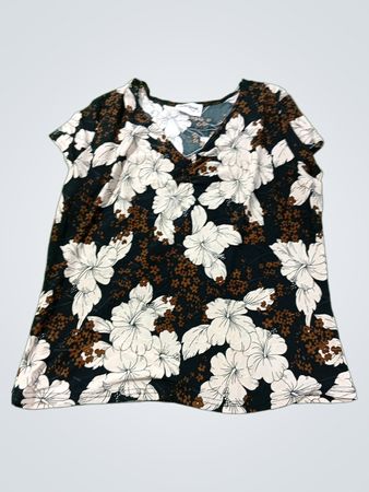 Claudia Richard Floral Print V-Ausschnitt-Top