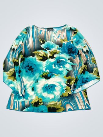Brittany Top mit schwarzem Blumenmuster