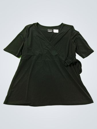 Merona Damen Schwarzes Wickelkleid